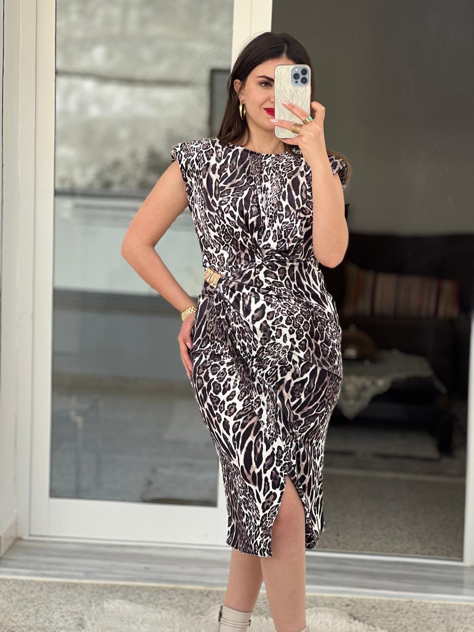 ROBE TIGRE SANS MANCHE